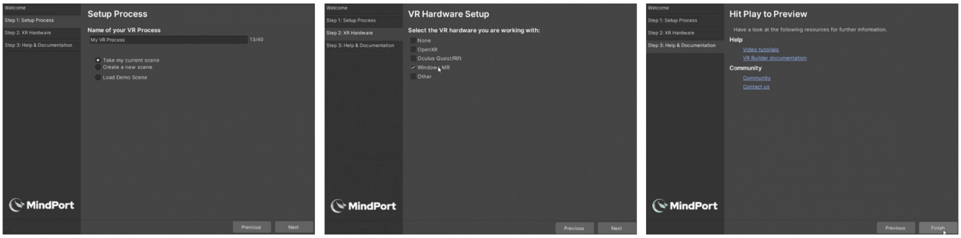 Unity Project setup for VR Interactions Essentials Unity Package