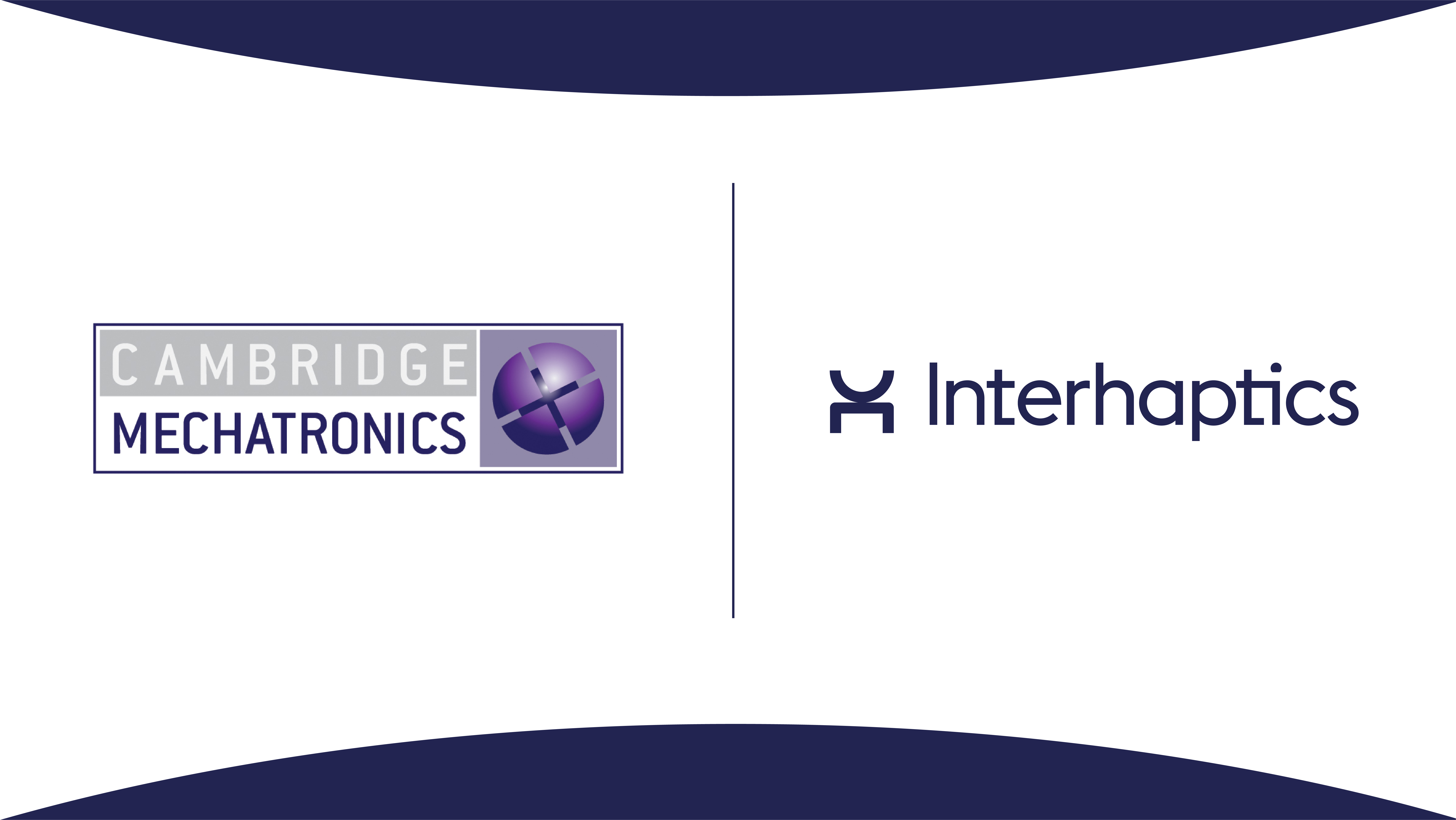 Cambridge Mechatronics ltd and Interhaptics collaboration annoucement banner